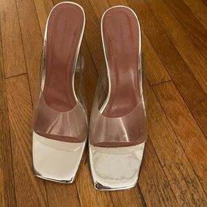 Amina Muaddi Lupita PVC Heeled Sandal